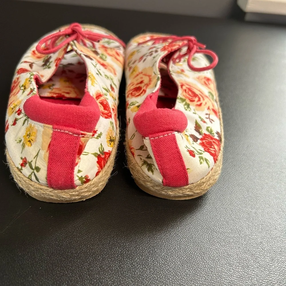 Sophie Sue‎ Women's 10 Floral Espadrille Sneakers Canvas Lightweight Cottagecore